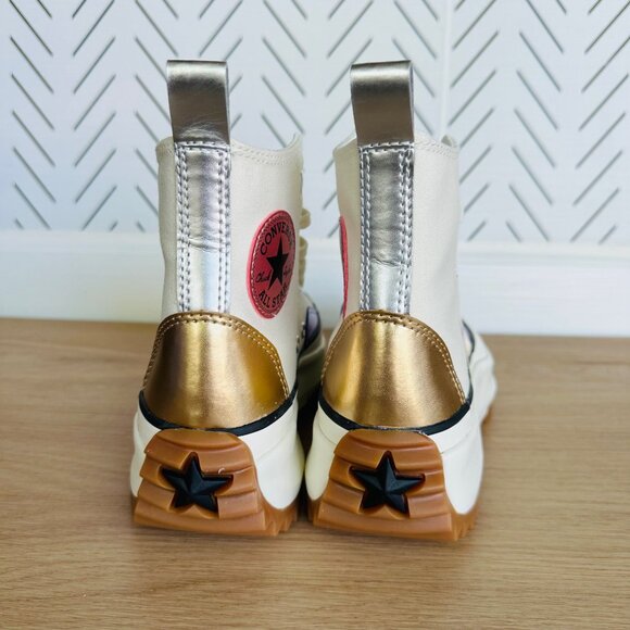 ⭐Converse Run Star Hike Hi Platform Sz 9 Mens Shoes Beige Purple Sneaker A09796C - Picture 5 of 11